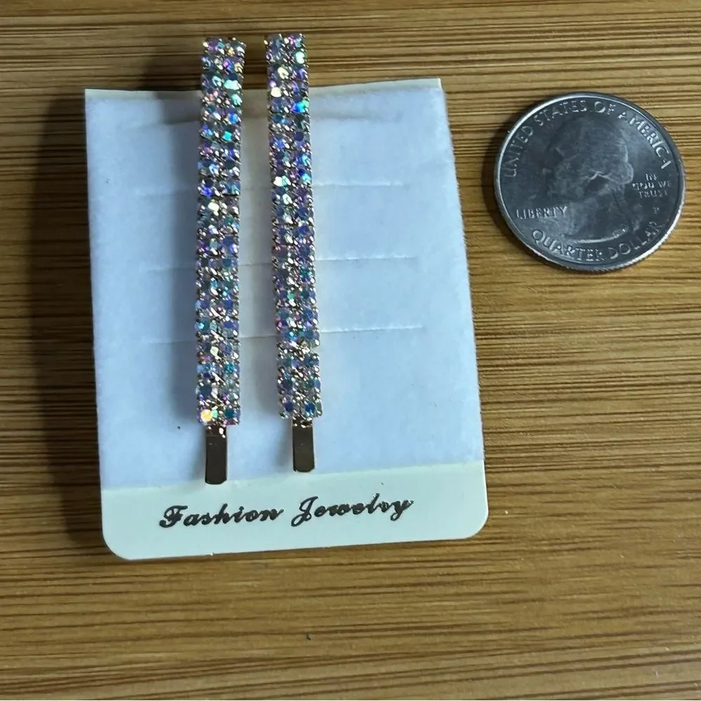 Elegant Sparkly Crystal Hair Clips
